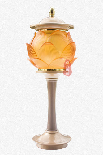 铜琉莲花灯带盖