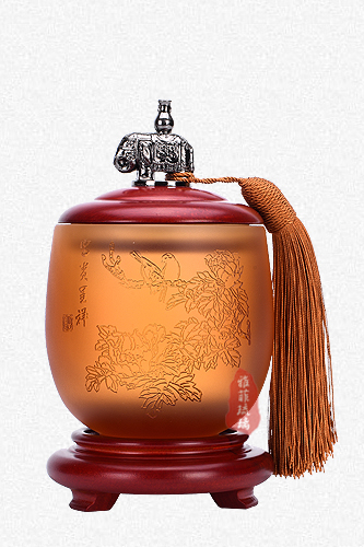 富贵呈祥茶叶罐(琉璃款)