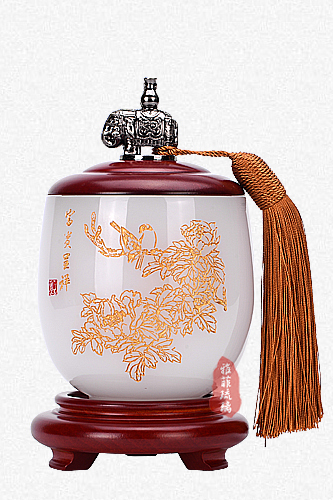 富贵呈祥茶叶罐(玉石款)