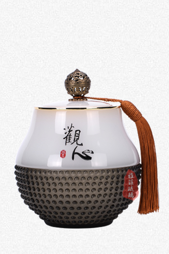 观心茶叶罐(玉石琉璃款)