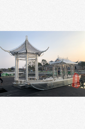 江西抚州牡丹亭定制 · 大型水晶舞台船与牡丹亭